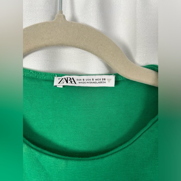 GREEN ZARA MINI DRESS - Picture 3 of 4
